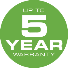 Up to 5 Year Warranty